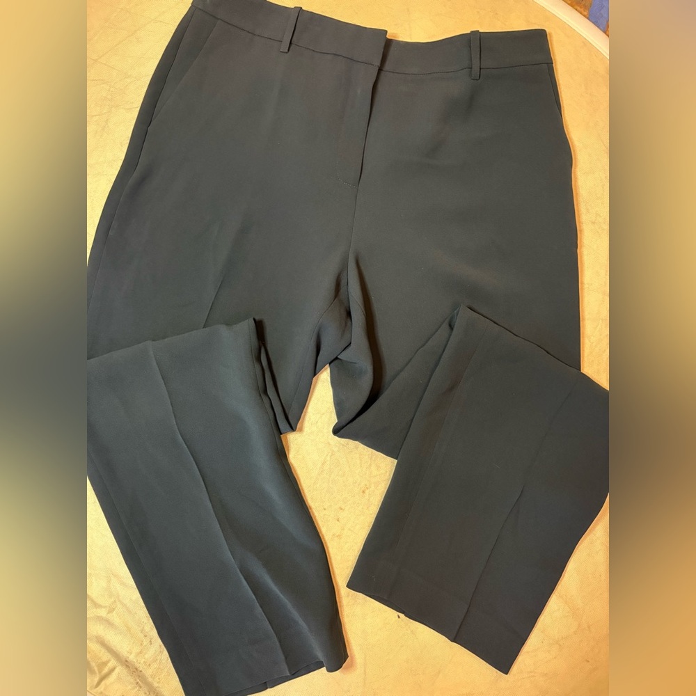 Lafayette 148 New York Mountain Blue Straight-Leg Dress Pants